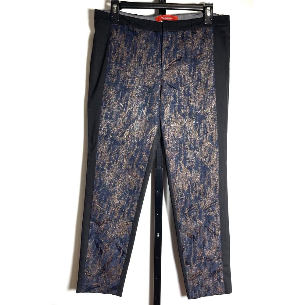 Anthropologie Cartonnier Pants Womens Size 8 Blue Black Gray Ankle